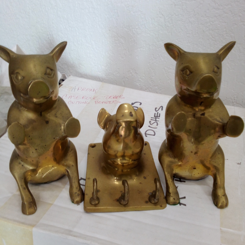 Gold Pig Figurine Set - Home Accents Decor